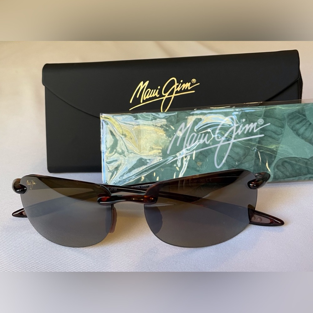 Maui Jim Sunglasses Sandy Beach MJ-408-10 Tortoise Frames Brown Lens 56 15 130